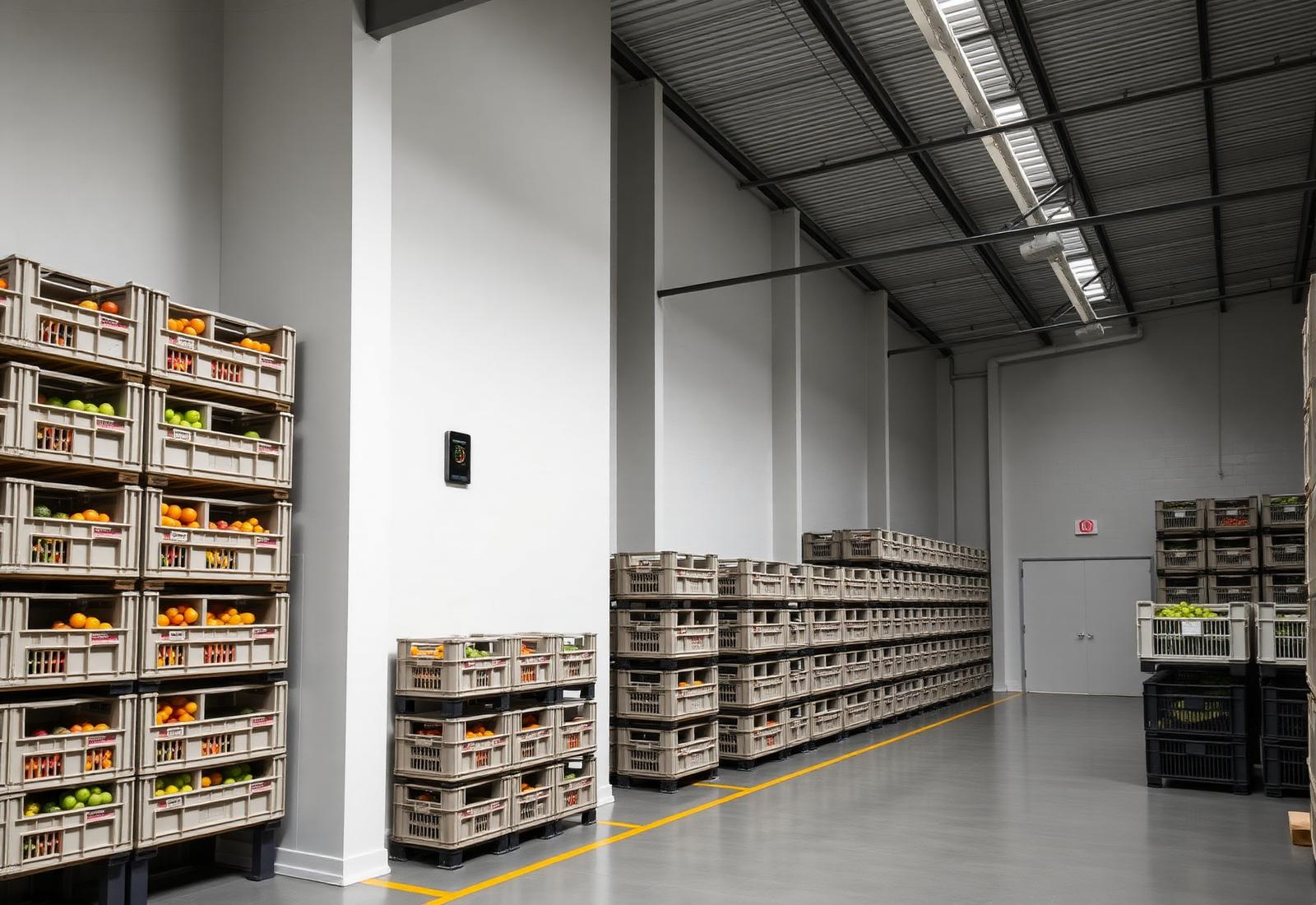 Smart storage warehouse with IoT monitoring